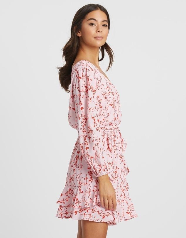 Tussah Sondra Mini Dress Pink Floral Size 12 - Image 4