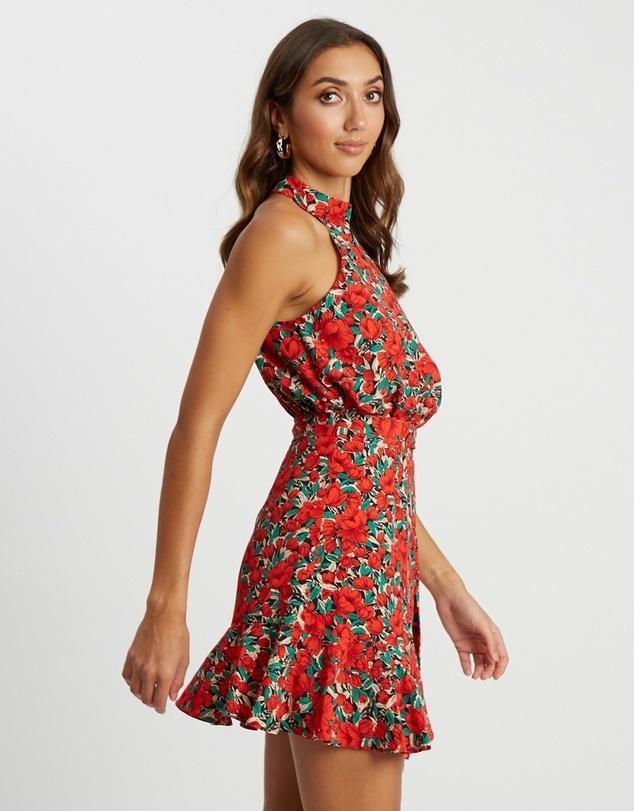 Tussah Hamptons Mini Dress Red Floral Size 12 for rent on The Volte - main image