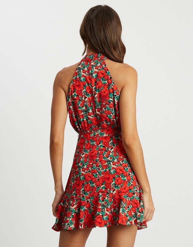 Tussah Hamptons Mini Dress Red Floral Size 12 - Image 1