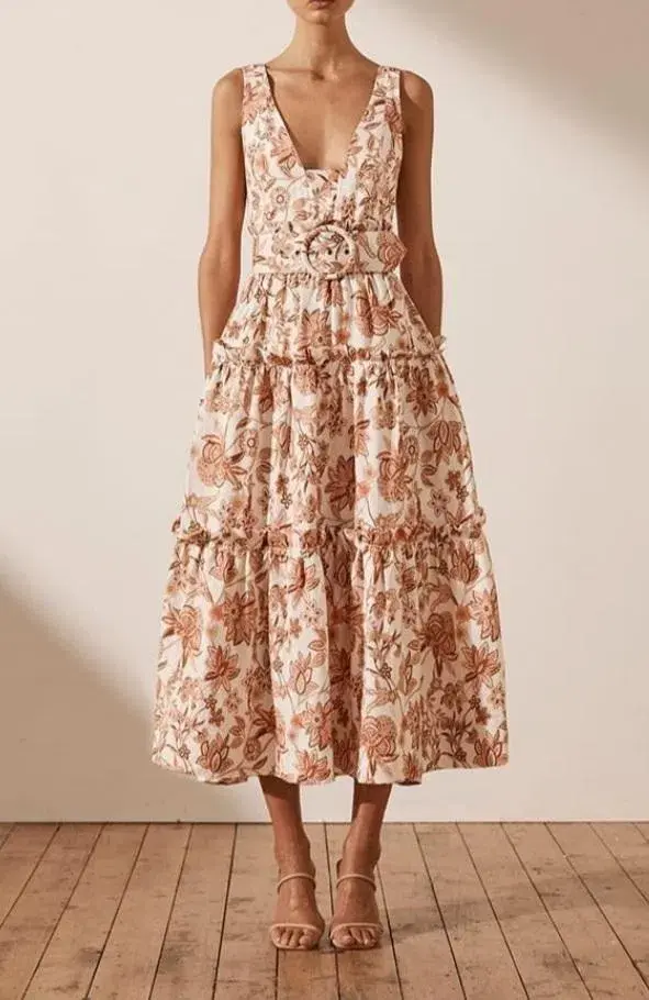 Shona Joy Carolina Tiered Midi Dress  - Image 2