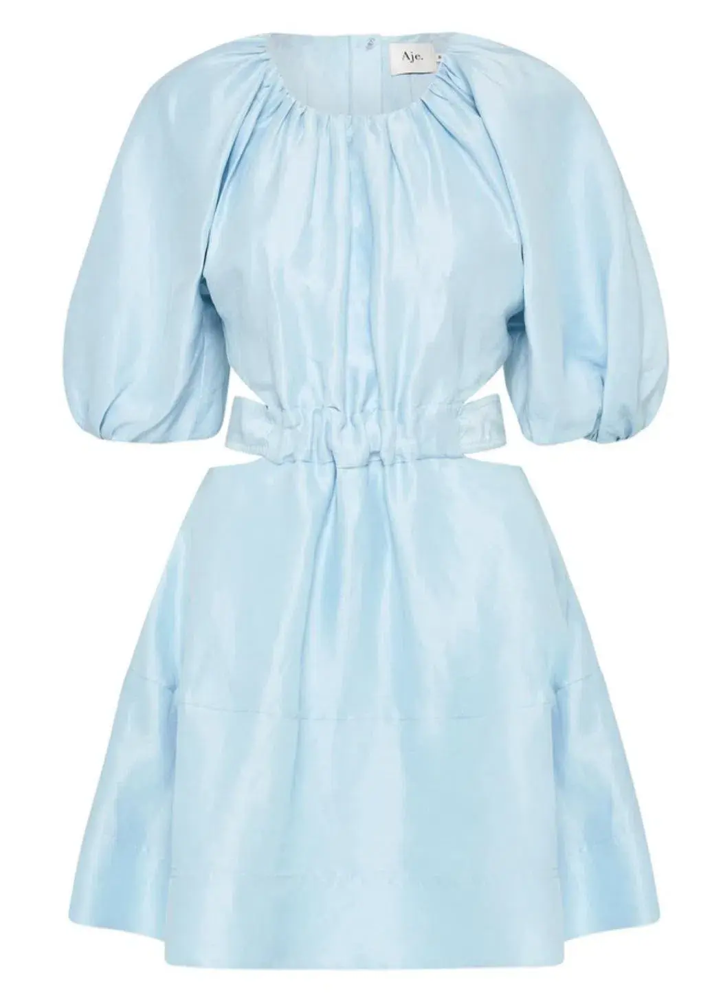 Aje Psychedelia Cut Out Mini Dress Pale Blue Size 4  - Image 5