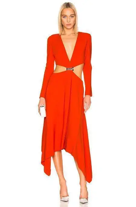 Dion Lee Hook Dress Orange Size 10 - Image 1