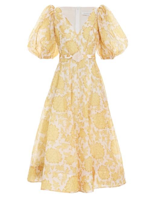 Zimmermann Postcard Puff Sleeve Midi - Image 2