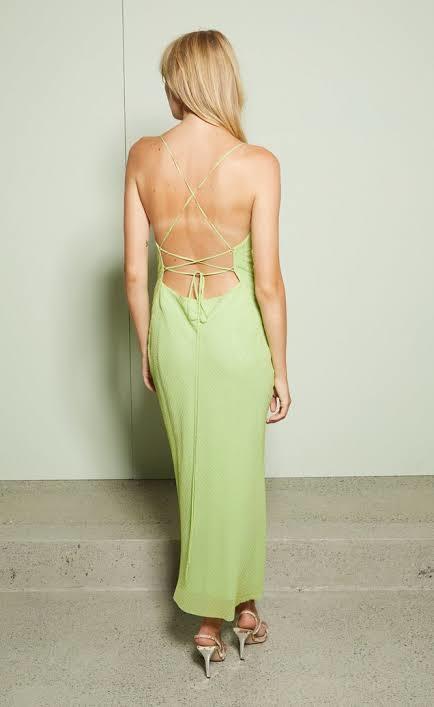 Bec & Bridge Lulu Check Midi Dress Green Size 6  - Image 4