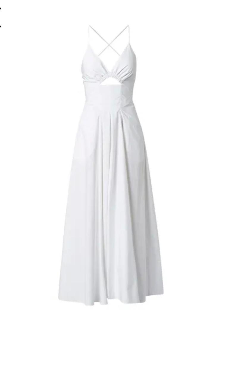Scanlan Theodore Cotton Strappy Dress White Size 8 - Image 3