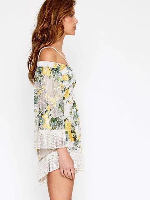 Alice McCall Le Fleur Playsuit Yellow Floral Size 6 - Image 3