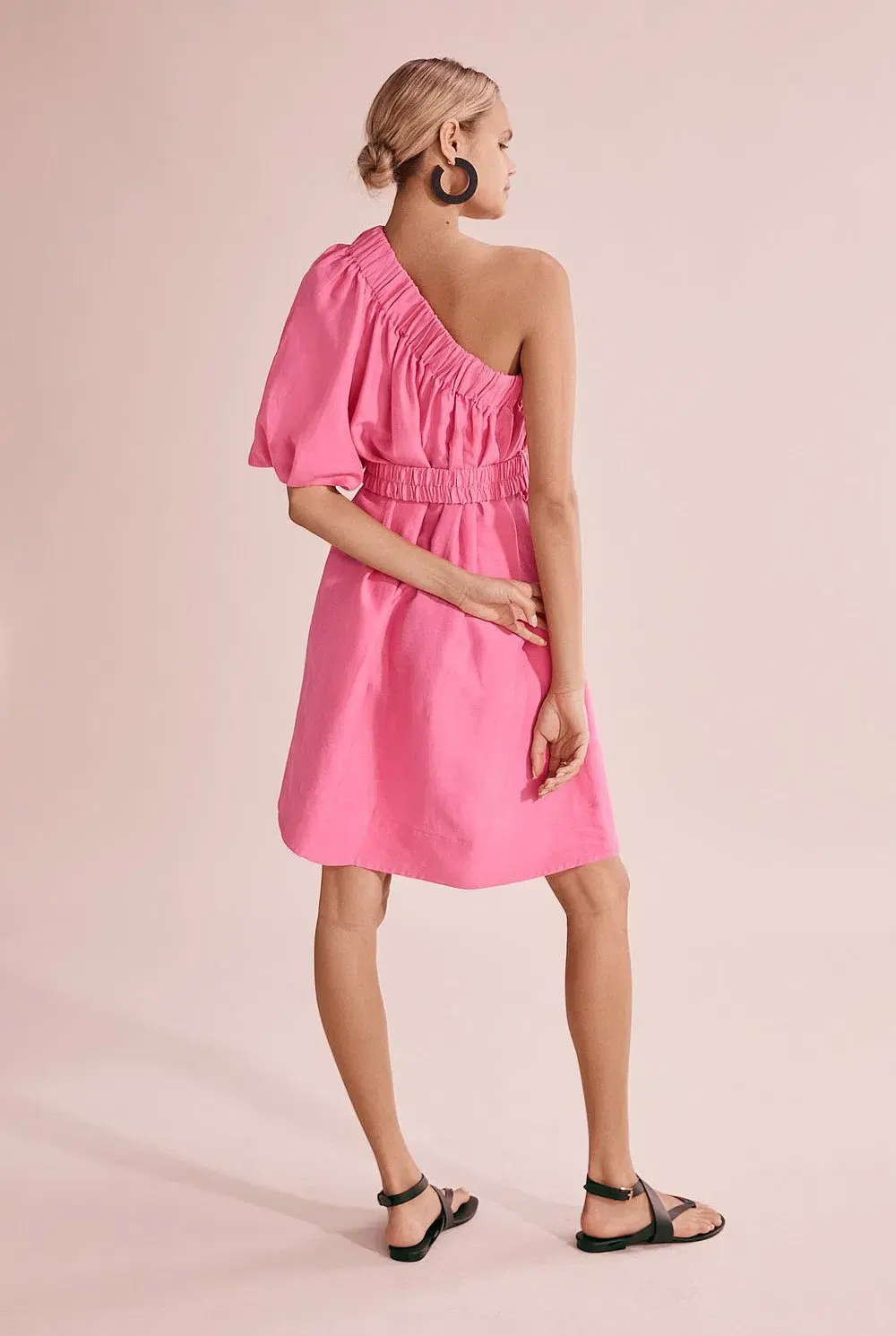 Country Road One Shoulder Bubble Dress Pink Size 4 - Image 2