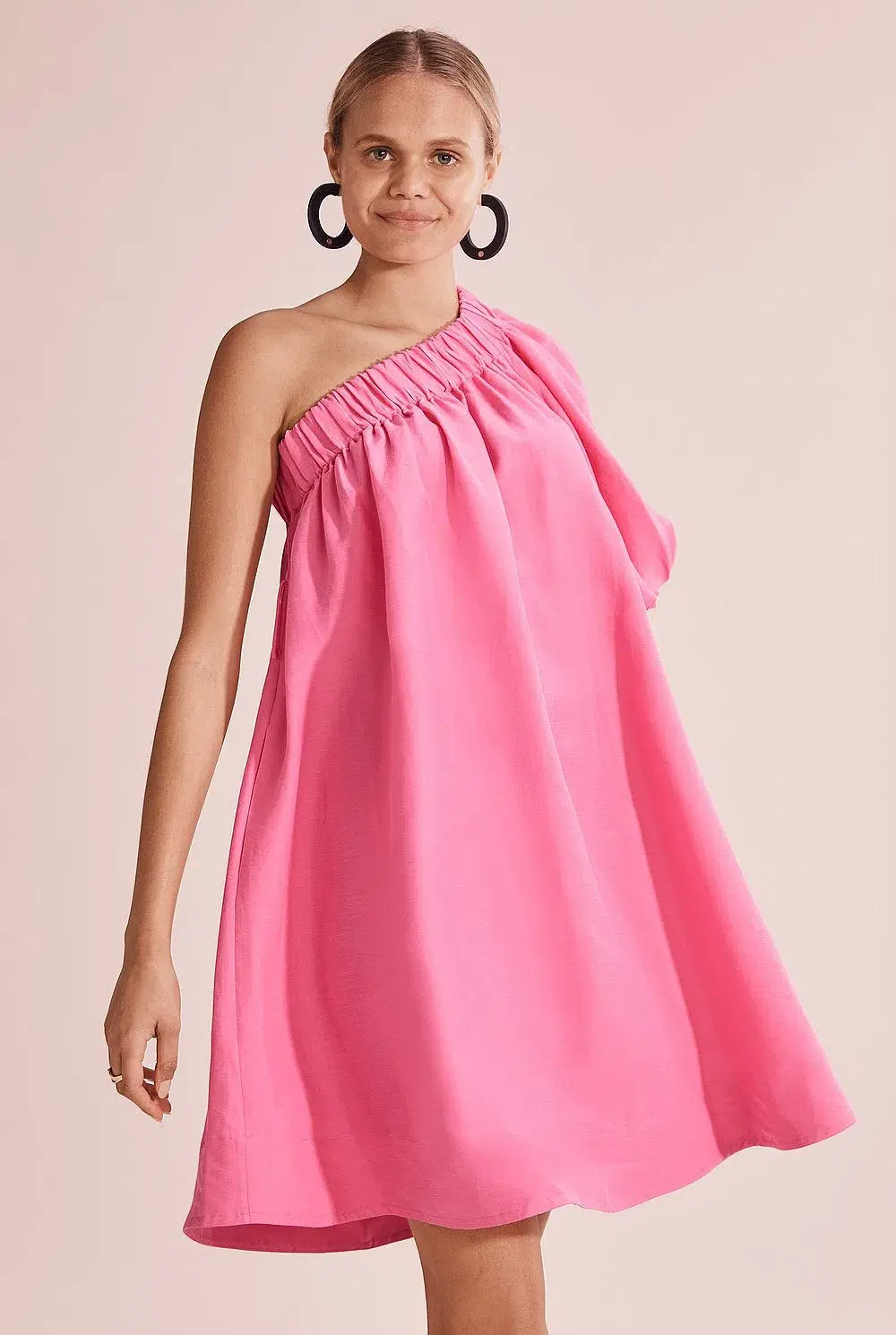 Country Road One Shoulder Bubble Dress Pink Size 4 - Image 3
