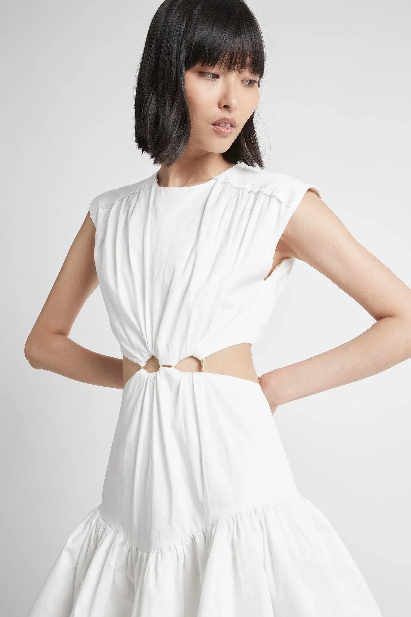 Aje Solstice Cut Out Ring Flip Mini Dress Size 6  - Image 2