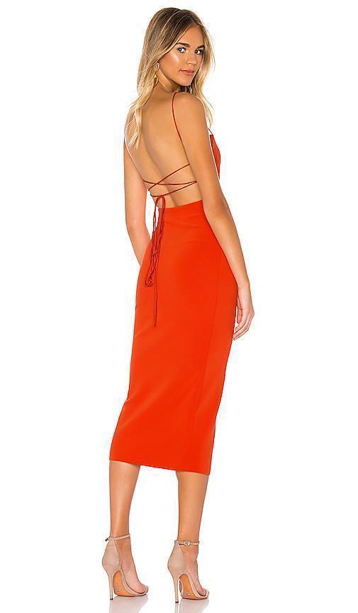 Bec and Bridge Lea Lace Up Midi Dress Red Size 6 - Image 2