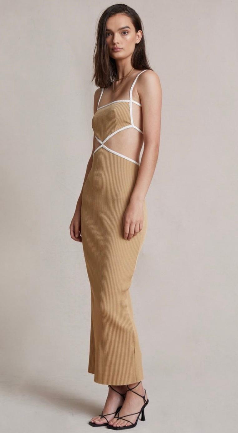 Bec and Bridge Coyote Midi Dress Brown Size 6  - Image 2