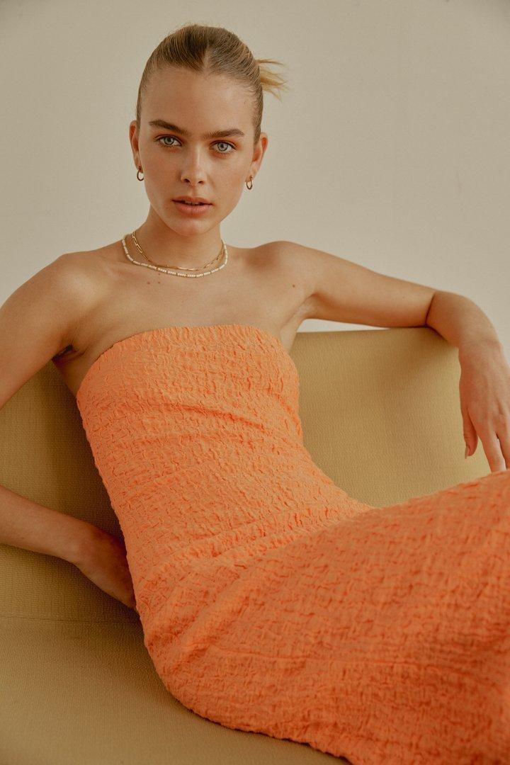 Ownley Petra Dress in Aperol Spritz  for rent on The Volte - main image