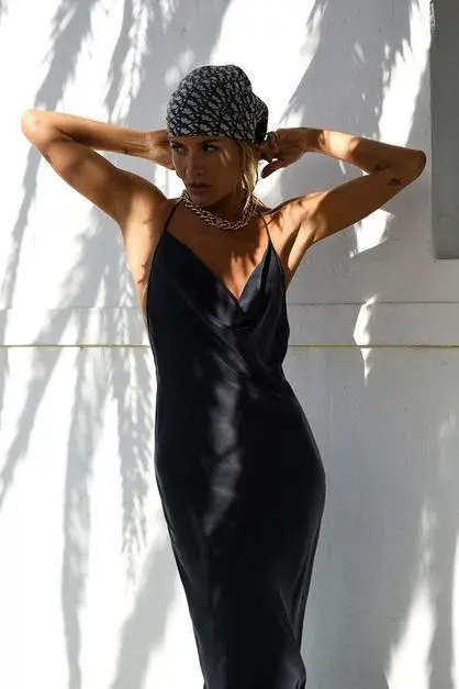 Rat & Boa Santi Dress Deep Navy Size Small for rent on The Volte - main image