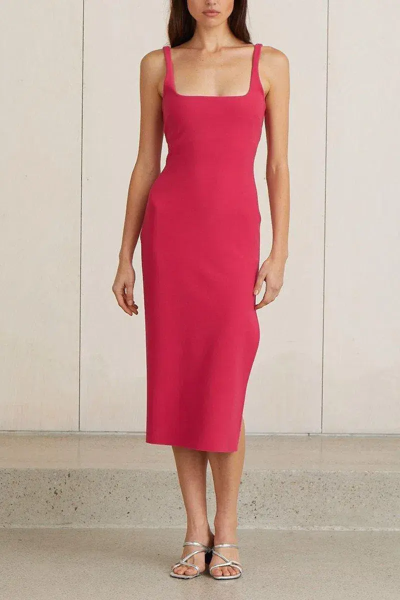 Bec and Bridge Valentine Midi Dress Pink Size 8 - Image 2