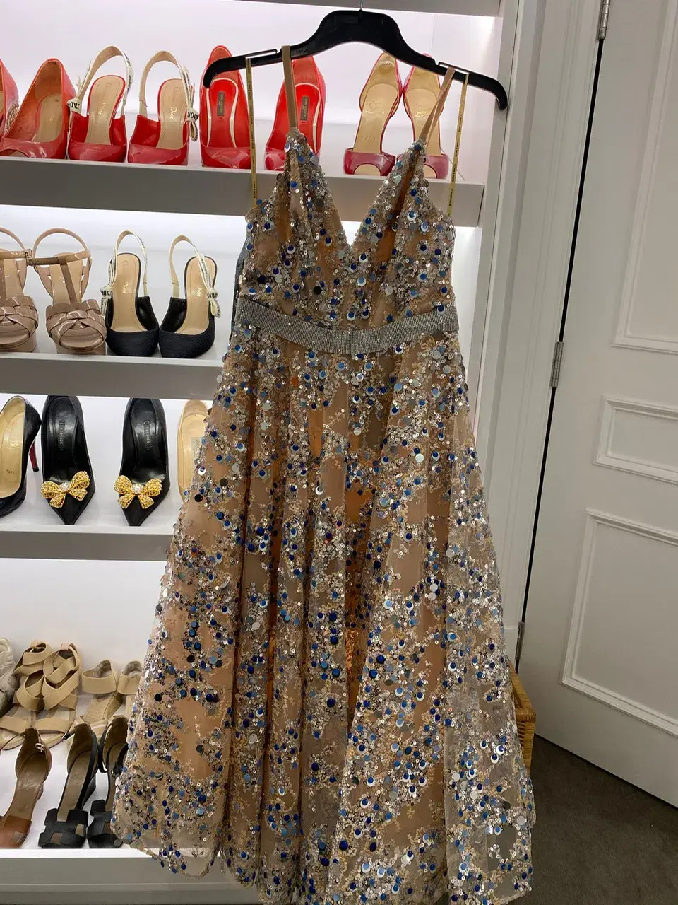 Bronx and Banco Midnight Silver Gown Midi- Small for rent on The Volte - main image