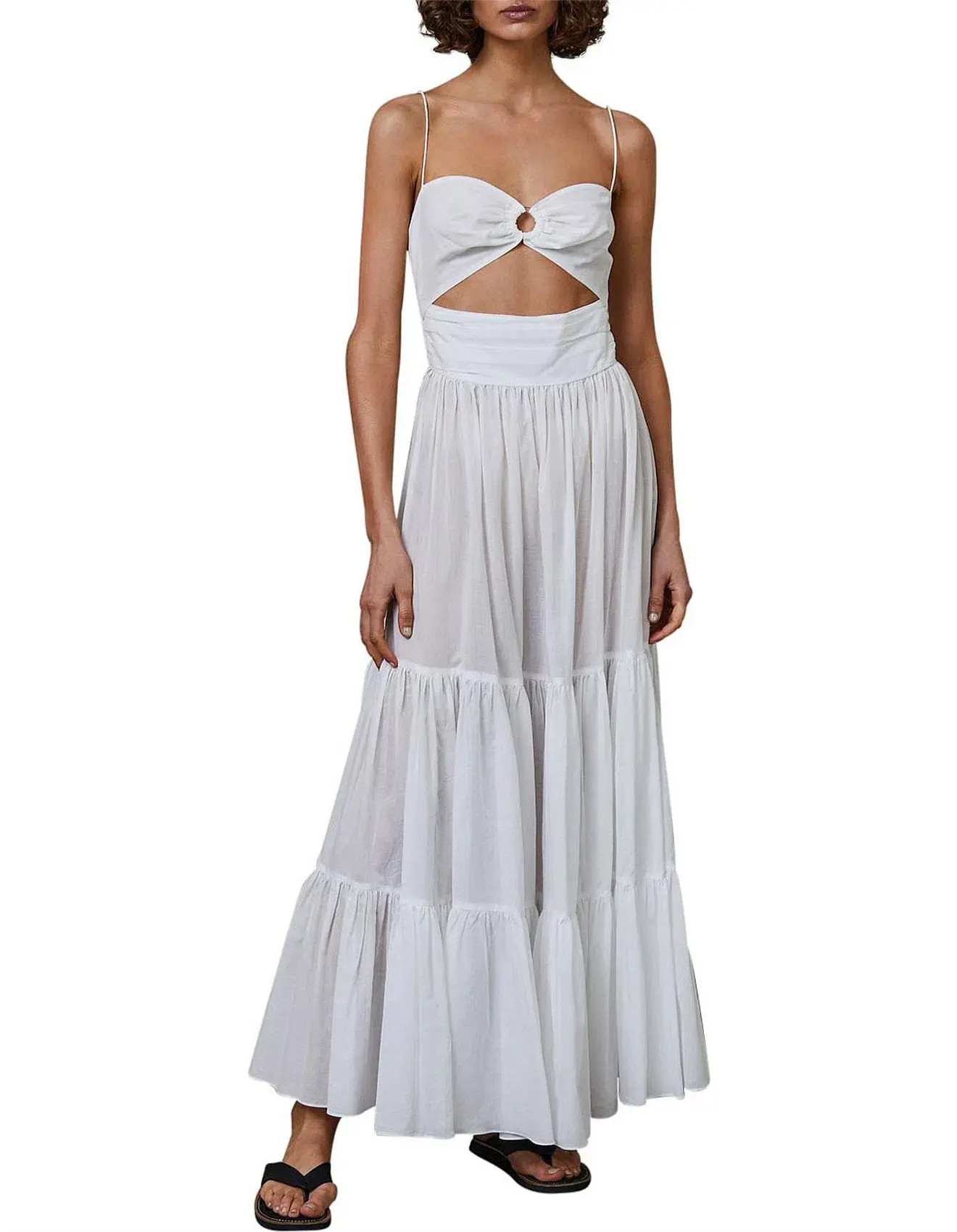 Bec & Bridge Miami Palm Midi Dress Ivory Size 10 - Image 1