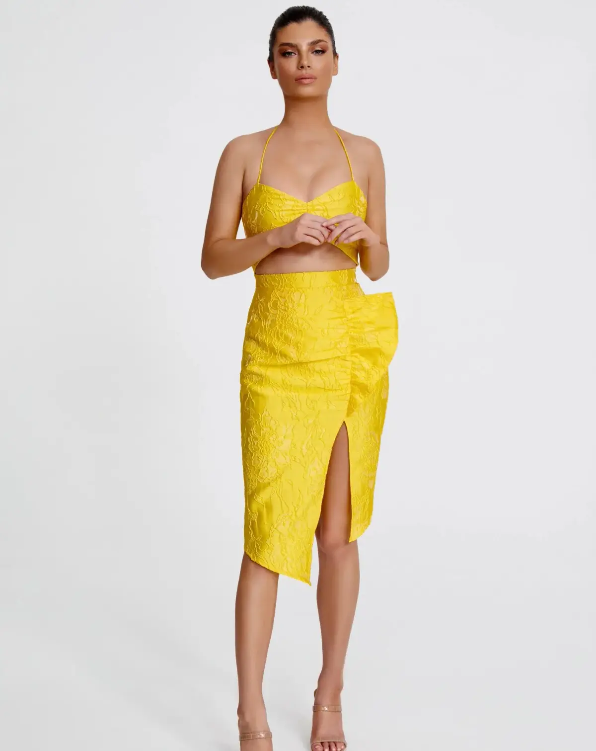 Derma Department Paloma Dress Yellow Size 8 - Image 1