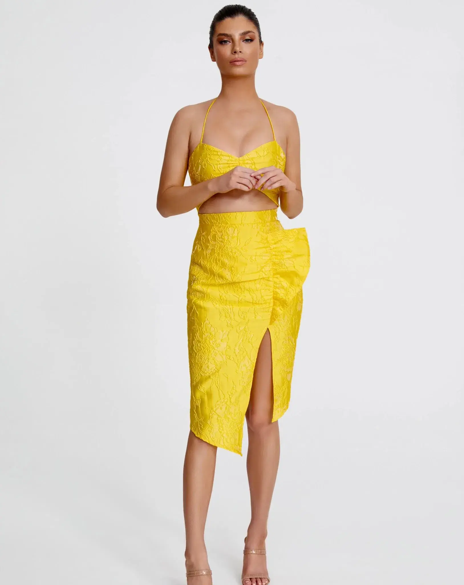 Derma Department Paloma Dress Yellow Size 8 - Image 1
