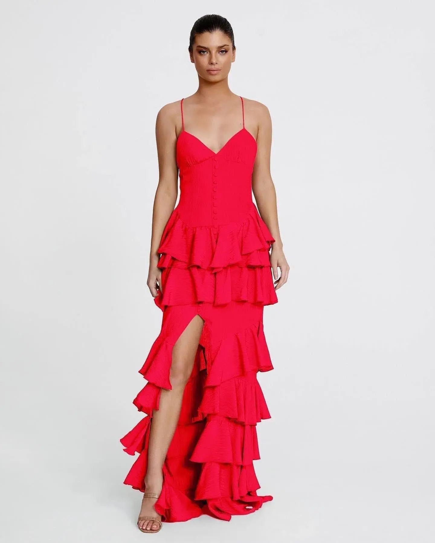 Derma Department Barcelona Maxi Dress Red Size 12 - Image 1