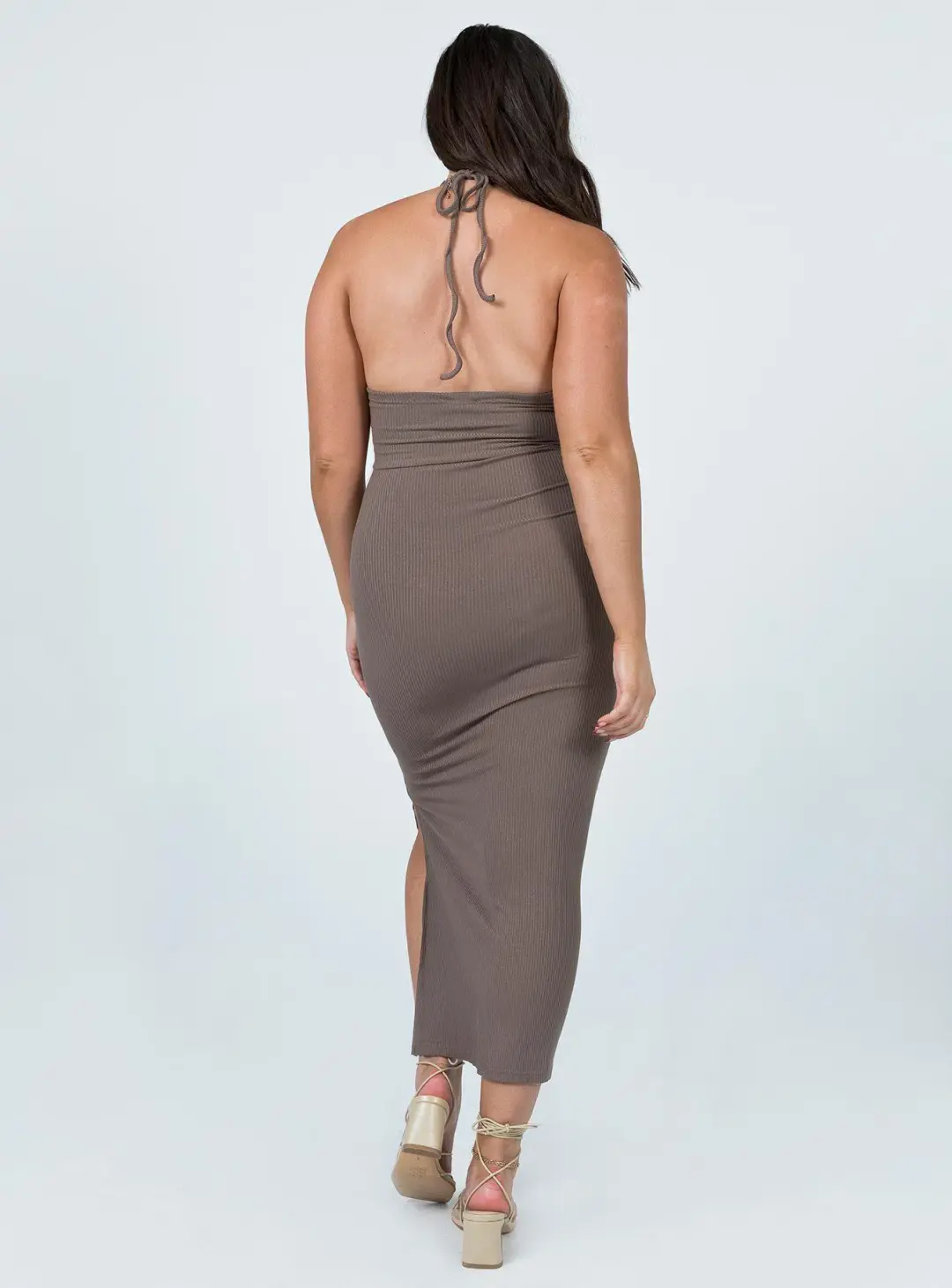 ASHER MAXI DRESS BROWN for rent on The Volte - main image