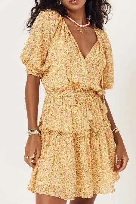 Spell Play Rae Dress in Yellow Size 12 - Image 4
