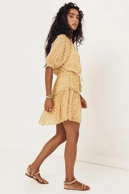 Spell Play Rae Dress in Yellow Size 12 - Image 3