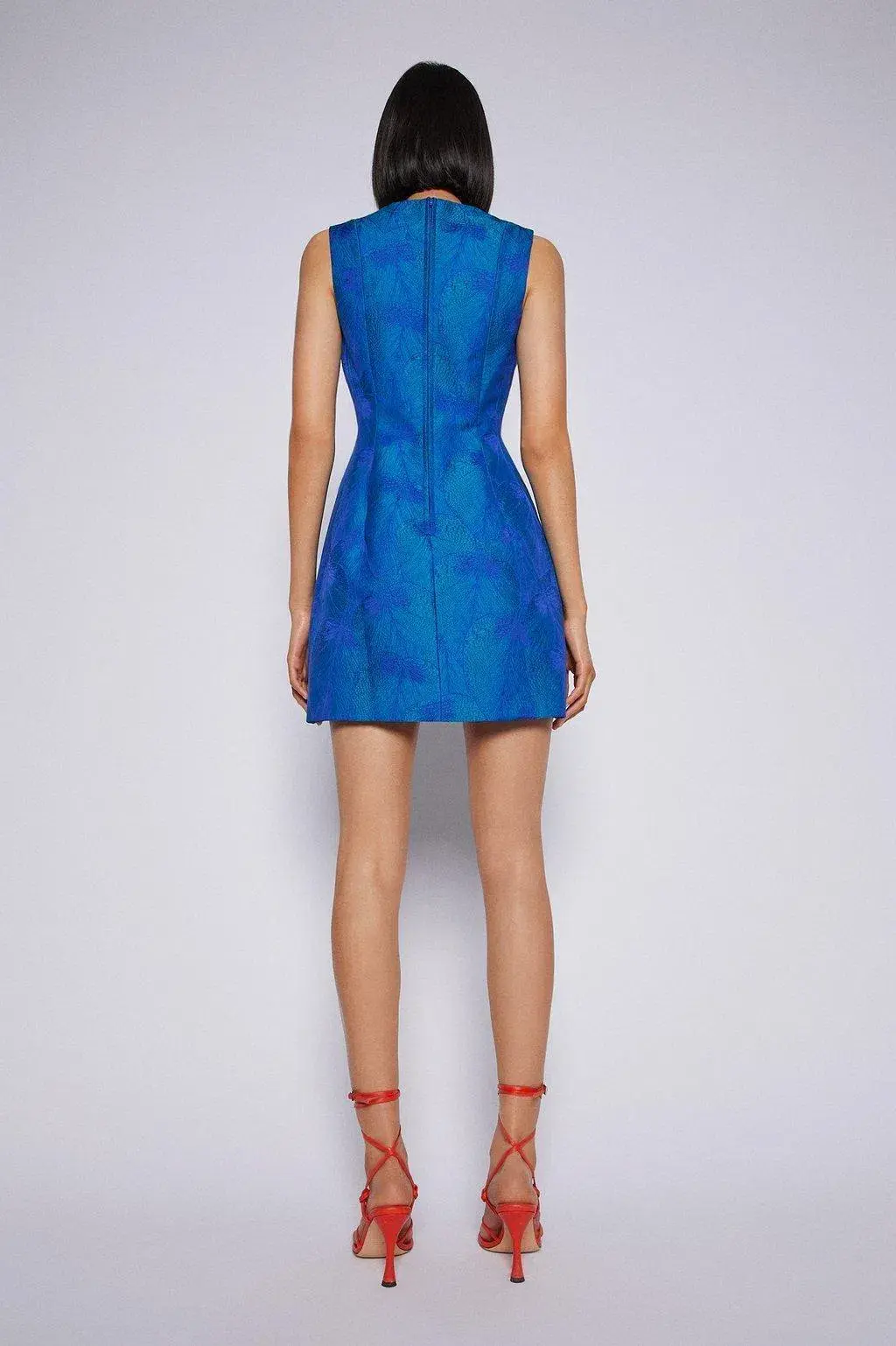 Scanlan Theodore Tropical Brocade Dress Blue Size 6  - Image 3