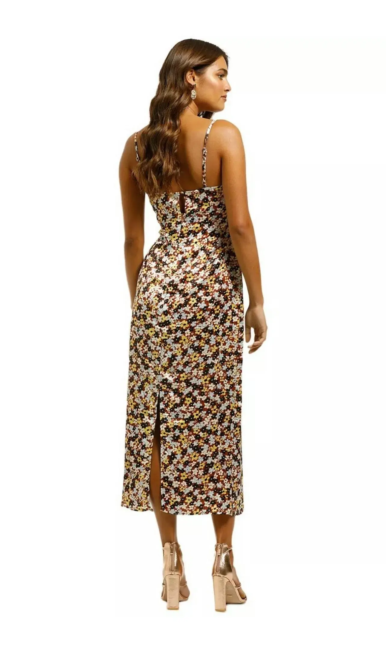 Charlie Holiday Chillie Midi Slip Dress Floral Size 10 - Image 3