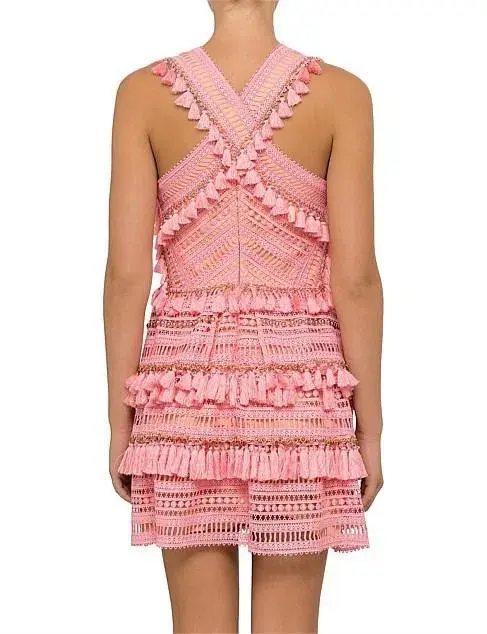 Thurley Foxtrot Mini Dress Flamingo Pink Size 10  - Image 4