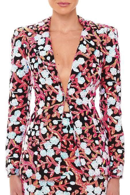 Eliya the Label Rosetta Blazer Sequin Print Size XL for rent on The Volte - main image