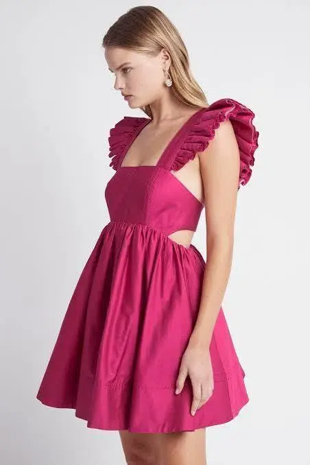 Aje Midsummer Mini Dress Carmine Size 8 - Image 2