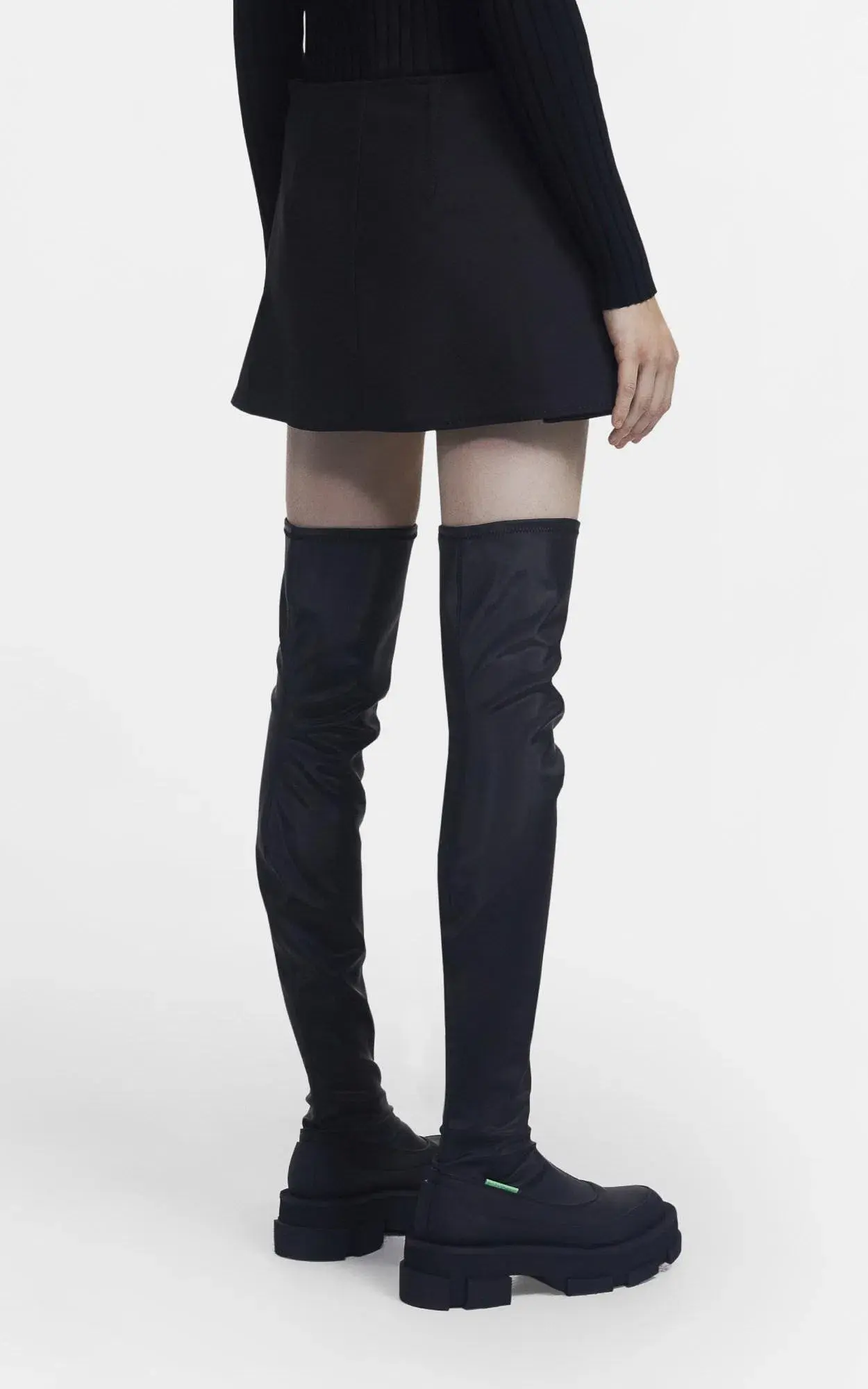 Dion Lee Accordian A-line Mini Skirt Black Size AU 8 - Image 3
