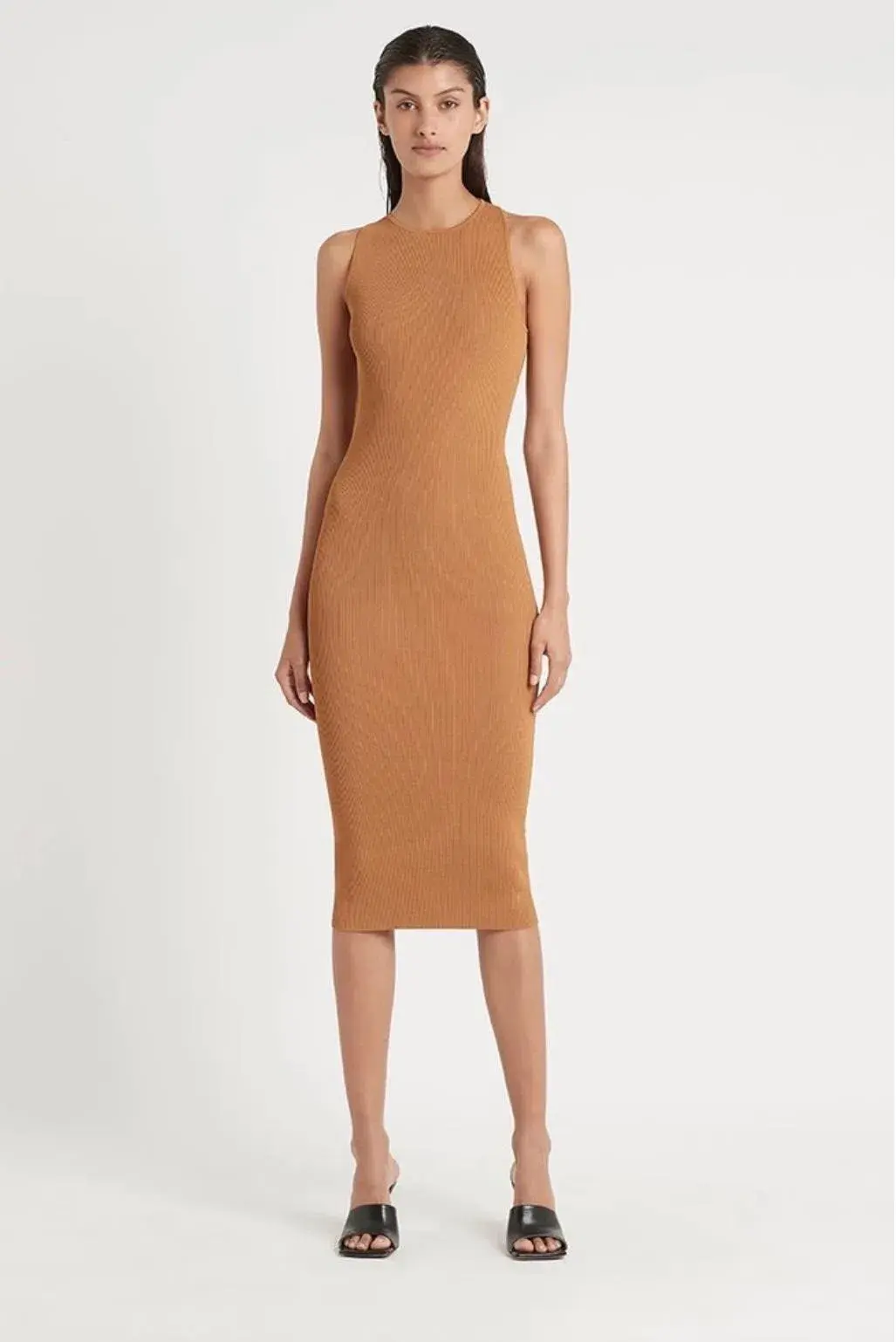 Sir the Label Jasper Cut Out Dress Camel Size AU 10  - Image 1