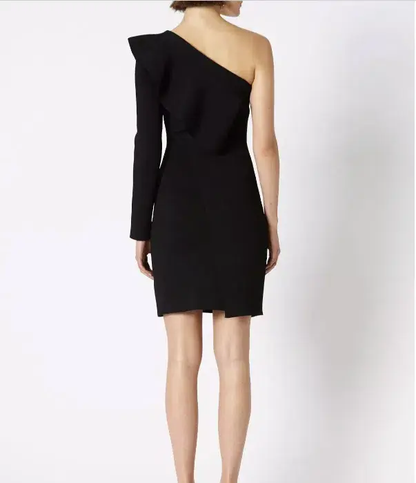Scanlan Theodore Crepe Knit Ruffle Sleeve Dress Black Size XS / Au 6 - Image 3