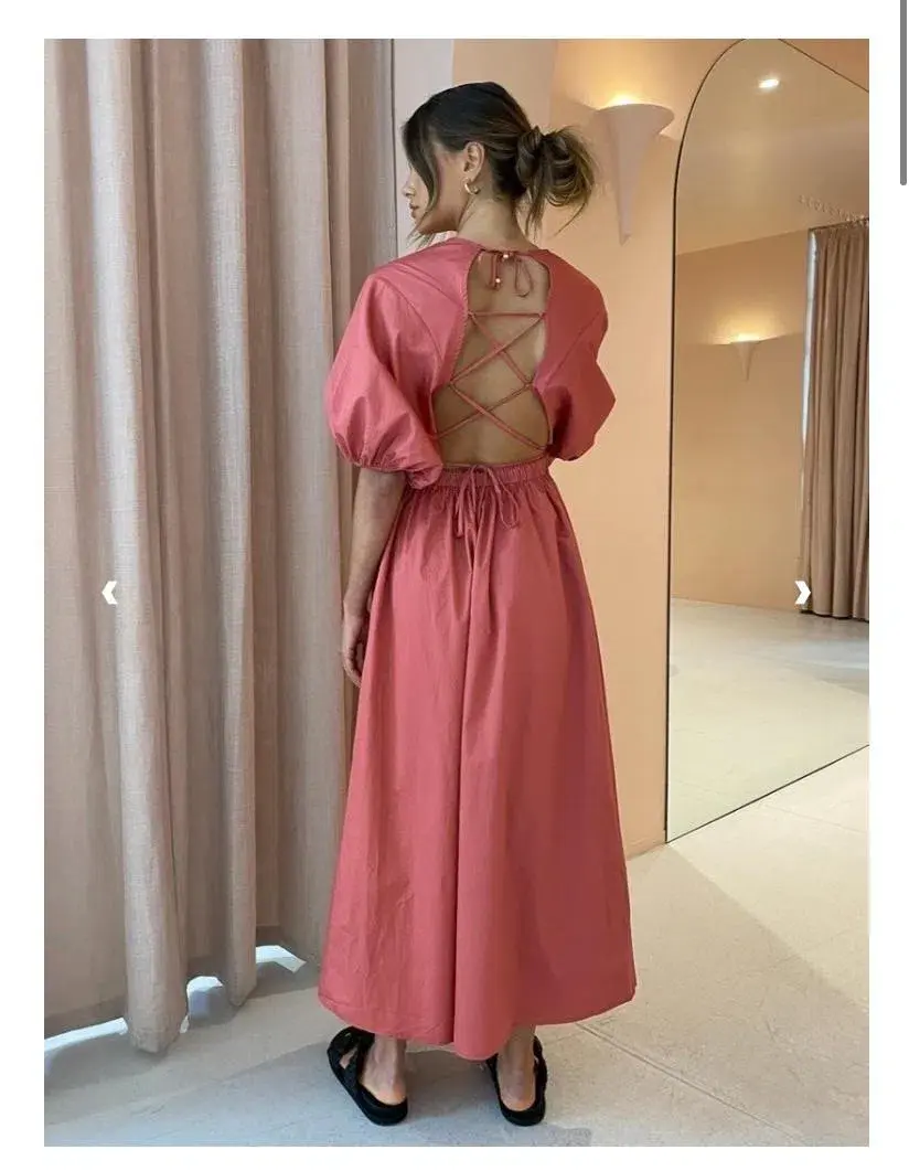 Suboo Rosanna Backless Dress Wine Size 8 - Image 2