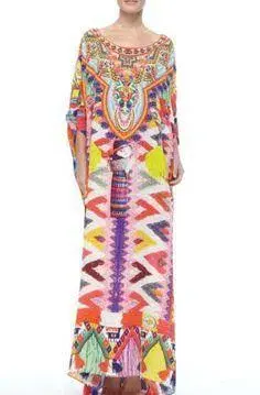 Camilla Worry Doll Round Neck Kaftan Print One Size - Image 2