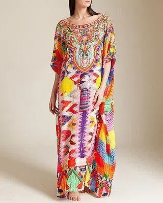 Camilla Worry Doll Round Neck Kaftan Print One Size - Image 1