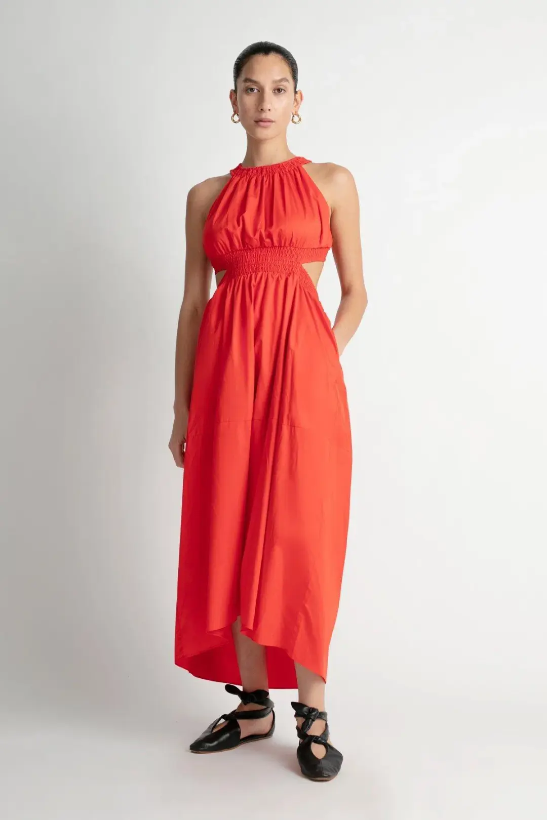 Camilla and Marc Pollina Sleeveless Midi Dress Red Size 8 for rent on The Volte - main image