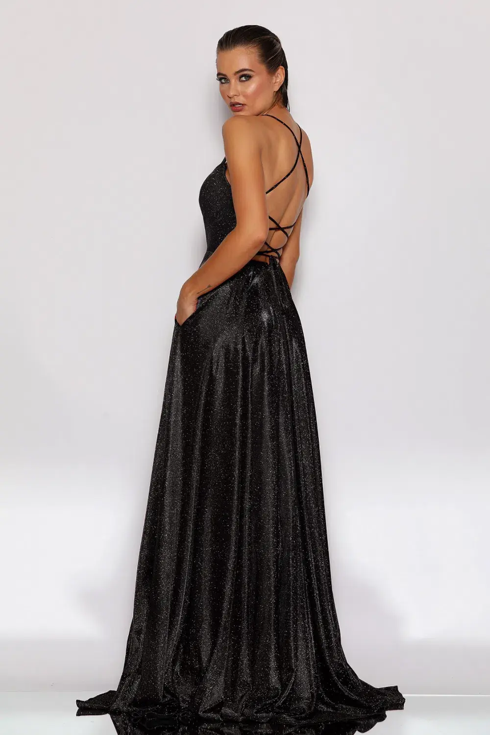 Jadore JX2106 Gown Black Size 6 for rent on The Volte - main image