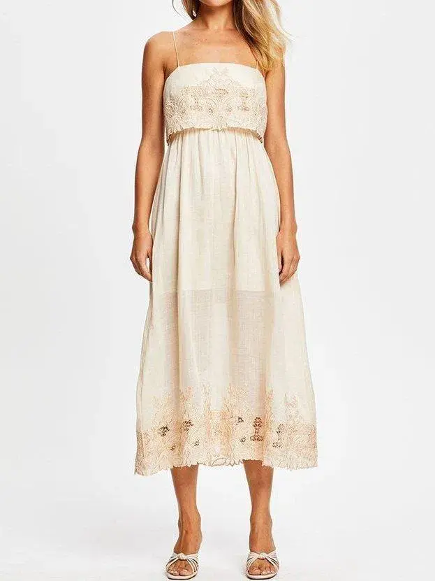 Alice McCall Donatello Midi Dress Panacotta Size 10 - Image 1