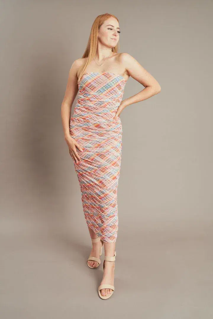 Ruby Cherry Mesh Tube Dress Print Size 6 - Image 1
