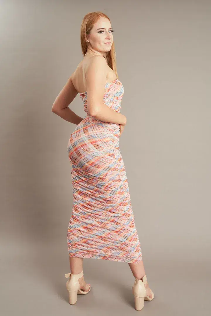 Ruby Cherry Mesh Tube Dress Print Size 6 - Image 3