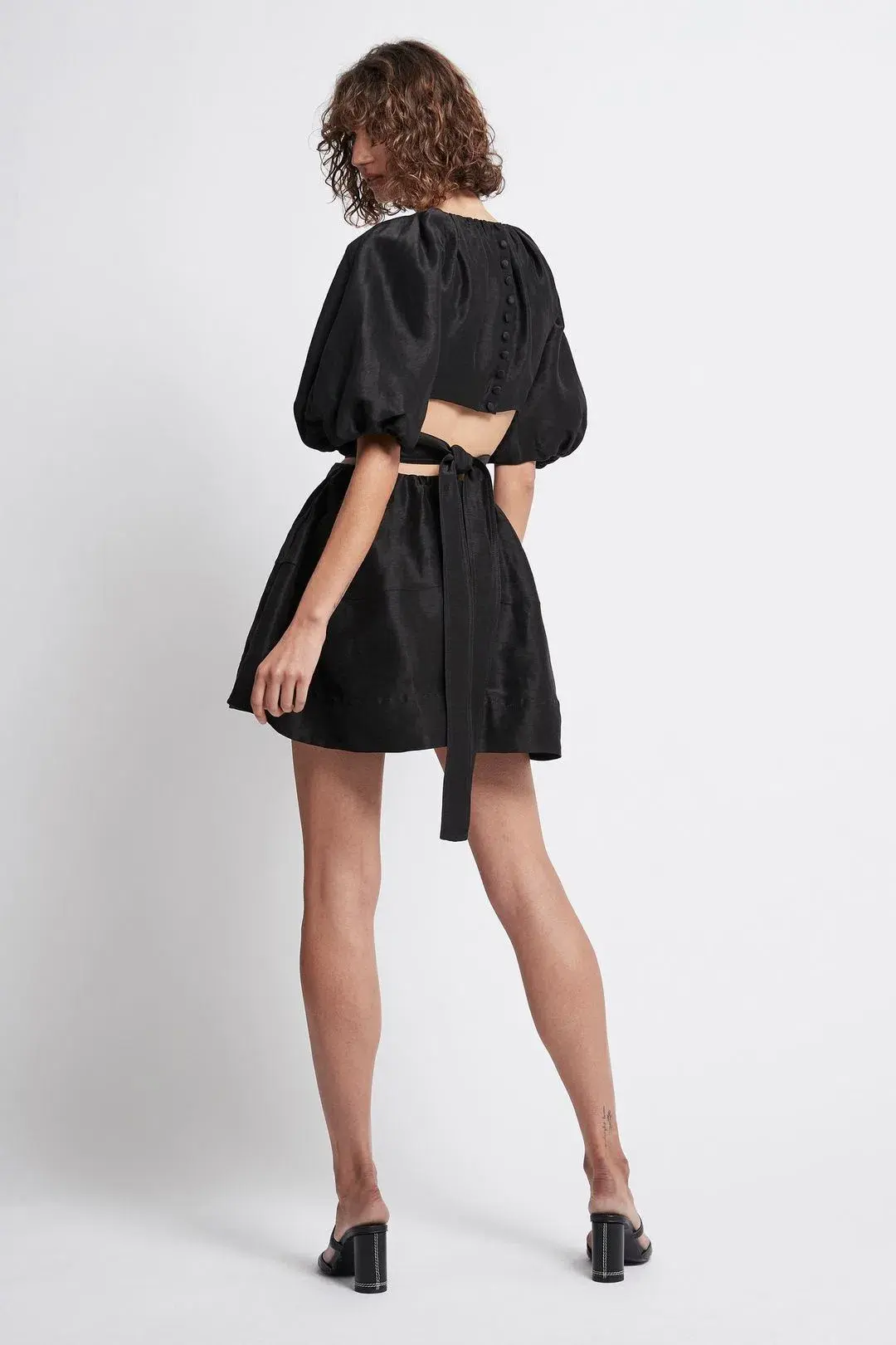 Aje Psychedelia Cut Out Mini Dress Black Size 8  - Image 3