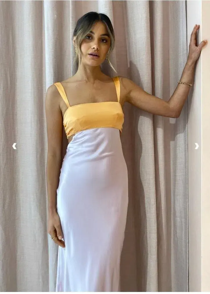  Hansen & Gretel Felicity Dress In Apricot/Lilac Size 6  - Image 2