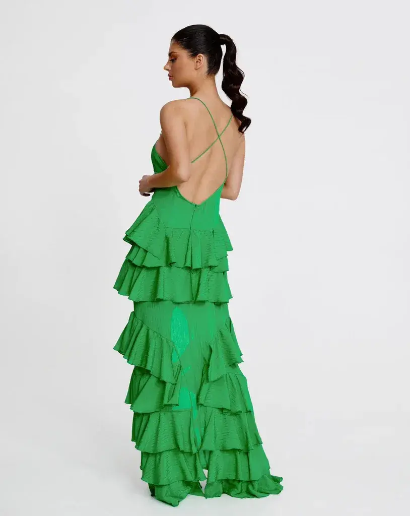 Barcelona Maxi Dress Emerald Green Size AU 6  - Image 3