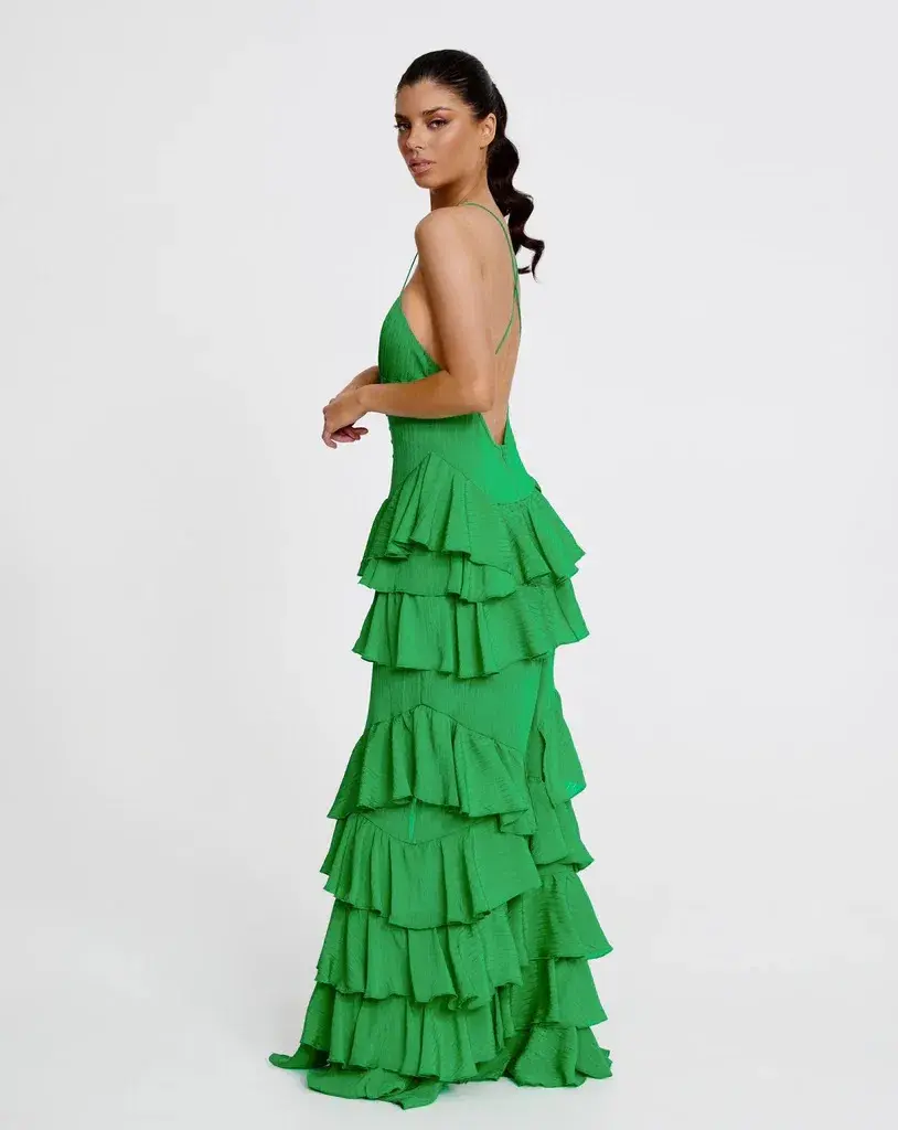 Barcelona Maxi Dress Emerald Green Size AU 6  - Image 2