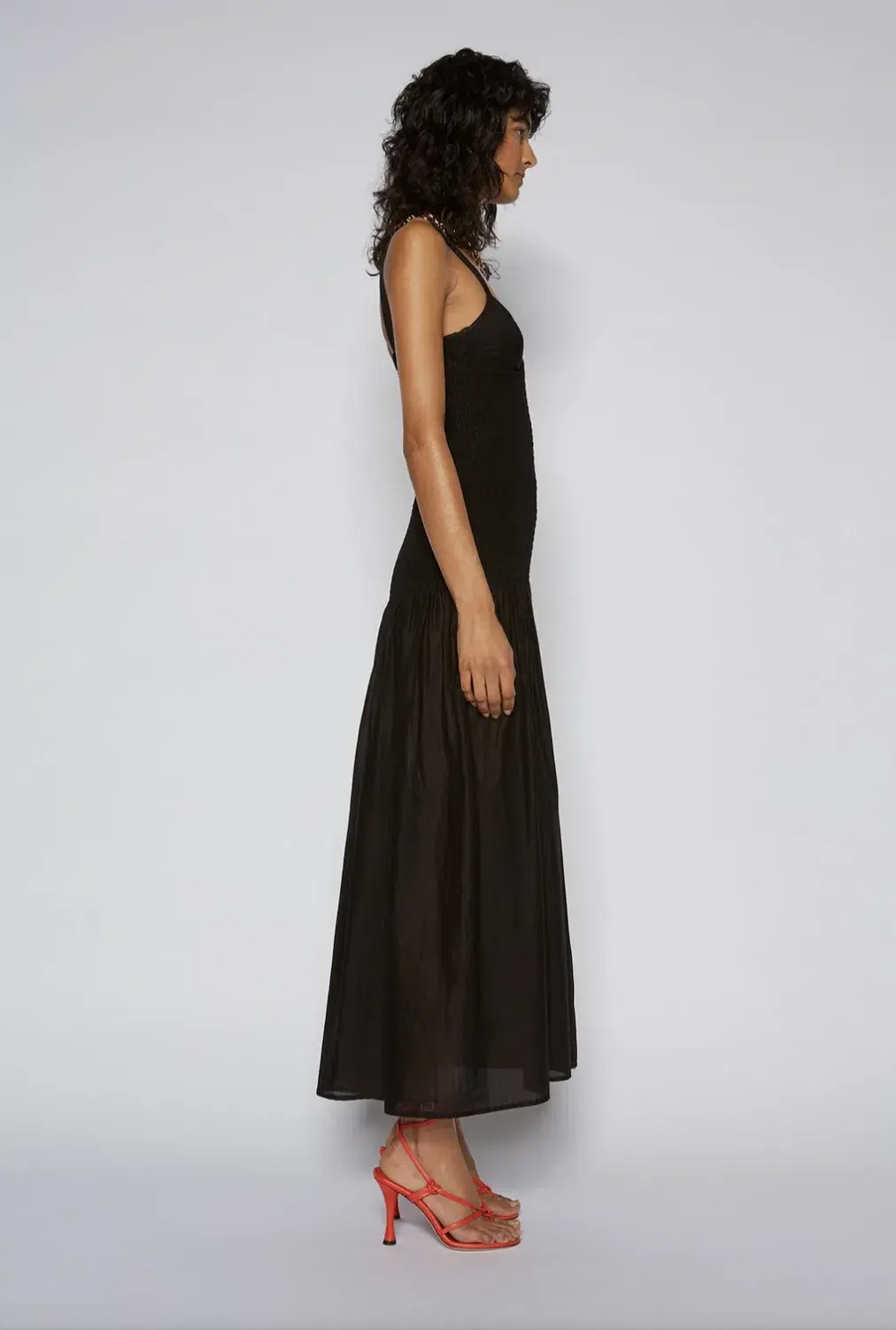 Scanlan Theodore Black Cotton Bralette Dress Size 8 - Image 3