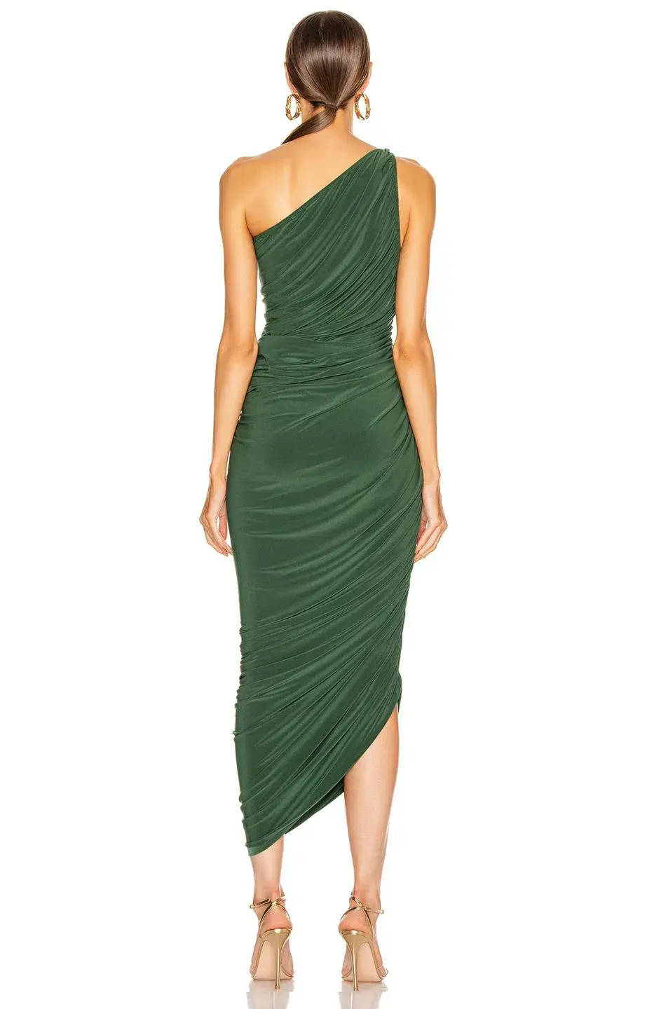NORMA KAMALI Diana Gown in Forest Green - Image 2