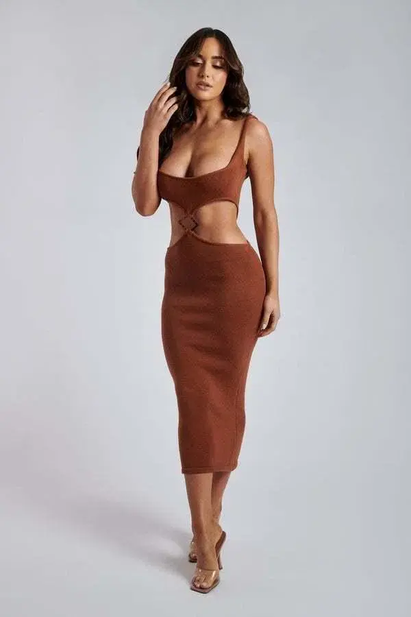 Yasmin Cut Out Knitted Dress - Image 1