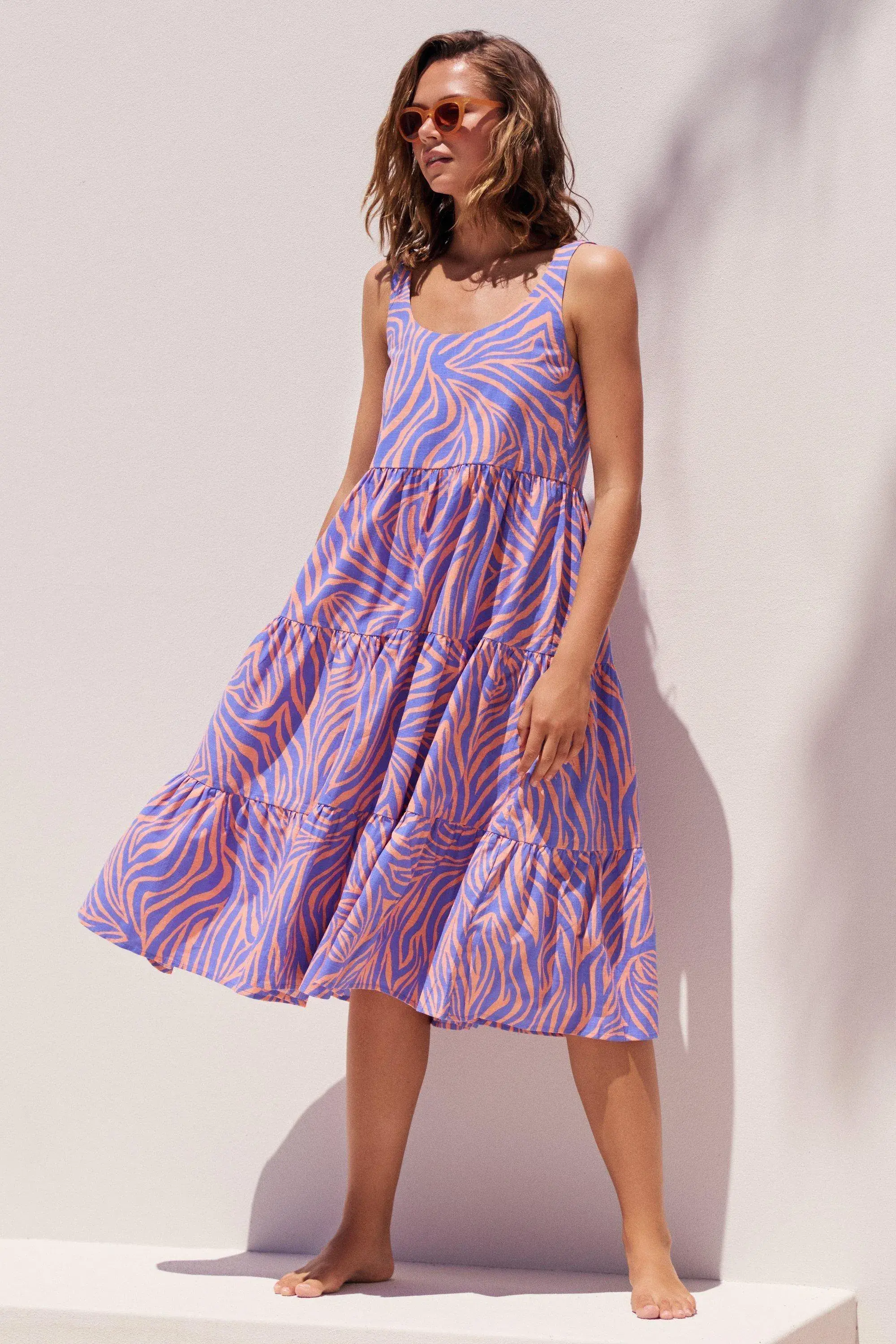 Mister Zimi Winifred Midi Dress In Mauritius Size 8 - Image 1